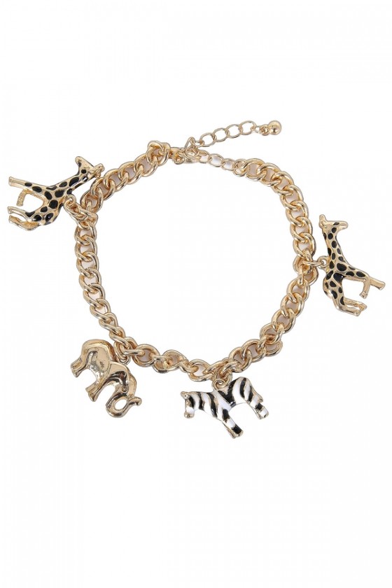 Animal Charm Bracelet, Gold Charm Bracelet, Cute Jewelry Lily Boutique