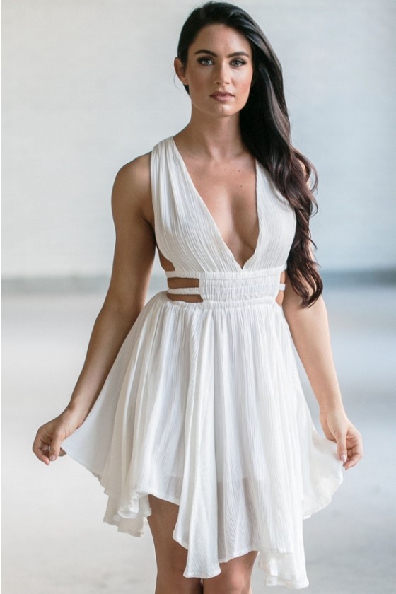 sexy white club dress