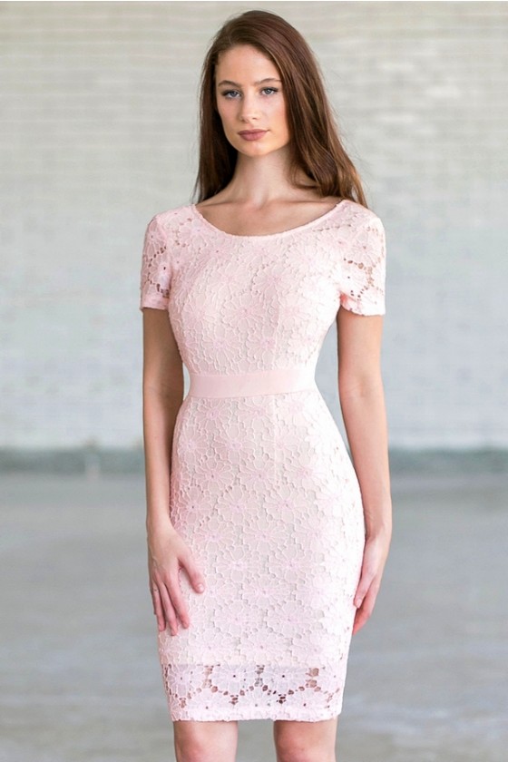 lace pencil dress with sleeves