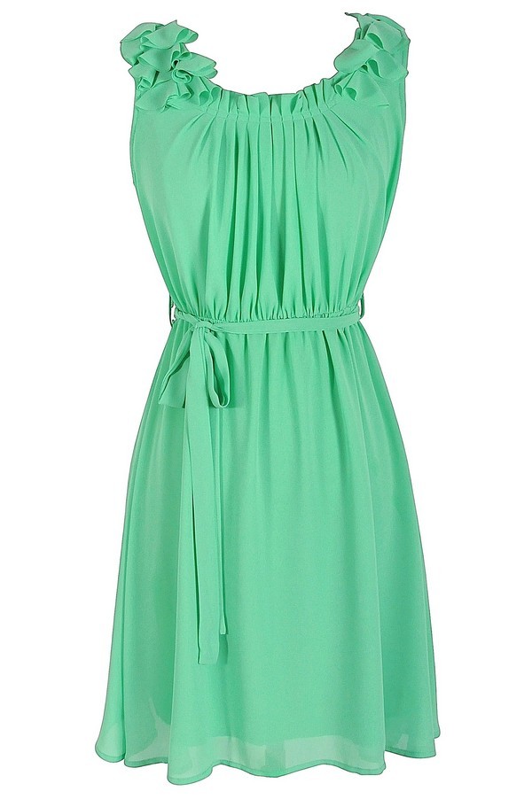 Green Dream Chiffon Dress Lily Boutique