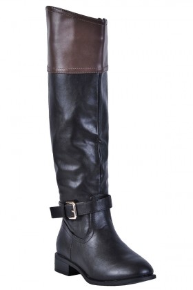 Black and Brown Riding Boots, Cute Fall Boots