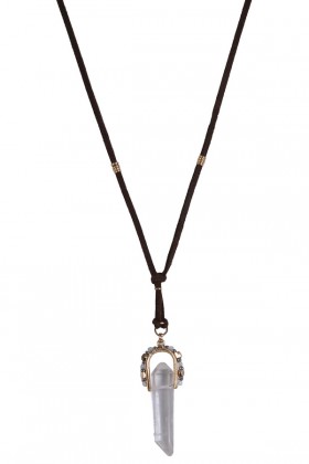 Brown and Clear Crystal Boho Jewelry, Cute Pendant