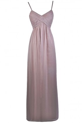 Mink Light Purple Maxi Bridesmaid Dress