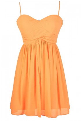 neon coral dress, neon orange dress, neon coral chiffon dress, neon coral party dress, neon party dress, bright neon dress