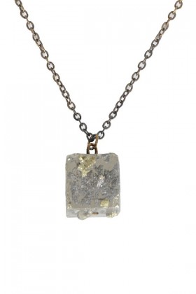 Cute Pyrite Necklace, Cute Pyrite Jewelry, Pyrite Mineral Necklace, Pyrite Charm Necklace