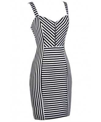 Black and White Stripe Dress, Cute Stripe Dress, Cute Summer Dress ...