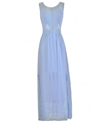 Pale Blue Maxi Dress, Sky Blue Maxi Dress, Cute Summer Dress, Blue Maxi ...